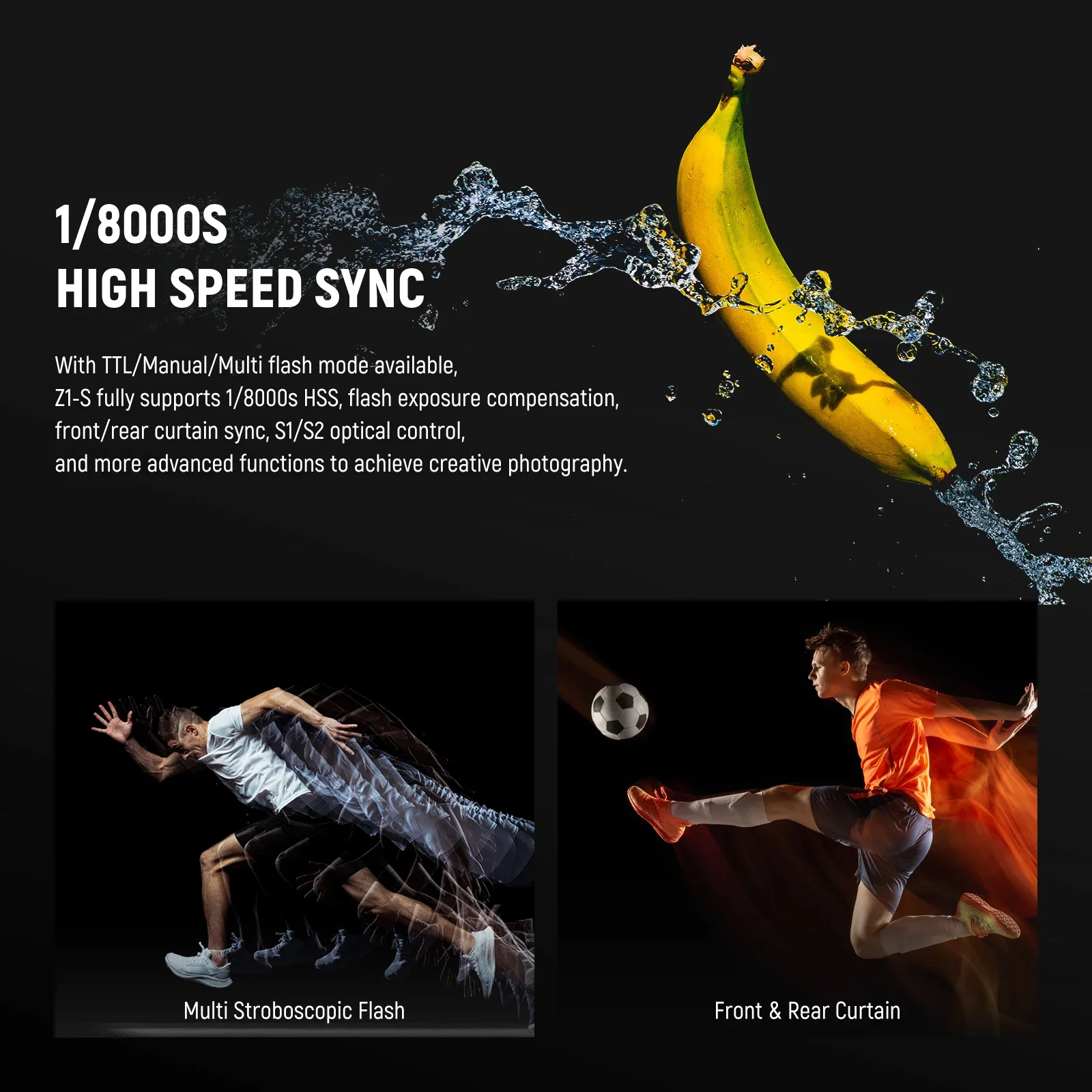 NEEWER Z1-S TTL 라운드 헤드 스피드라이트 플래시 키트( 카메라용), 76Ws 2.4G 1/8000s HSS 스피드라이트(모델링 램프 포함)