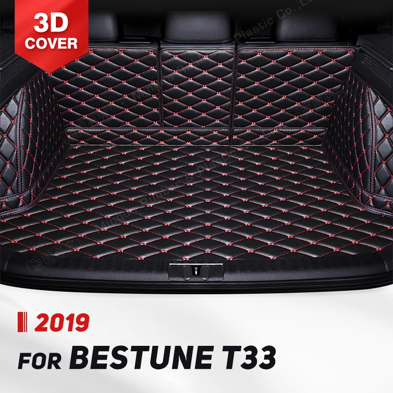 

Auto Full Coverage Trunk Mat For BESTUNE T33 2019 Leather Car Boot Cover Pad Cargo Liner Interior Protector Accessories