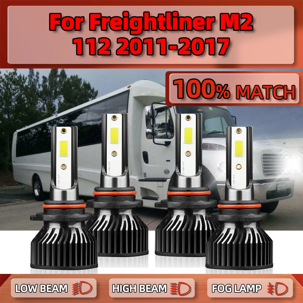 

40000LM Car Headlight Bulbs 9005 HB3 9006 HB4 LED Headlamps 6000K 12V For Freightliner M2 112 2011 2012 2013 2014 2015 2016 2017