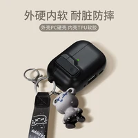 Protective Case For Airpods 4 Cover Luxury Earphone Cover Case For Apple Airpodspro2 3Air Pods Pro Shockproof Sleve With Hook  4