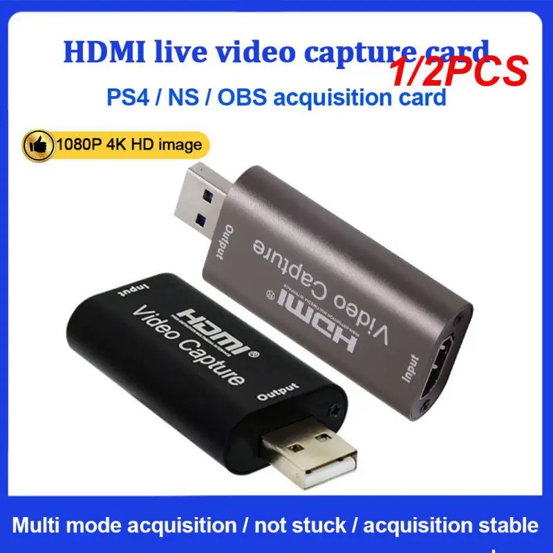 

1/2 шт. Mini 4K 1080P HDMI-совместим с USB 2,0 USB3.0 карта видеозахвата телефона игровая записывающая коробка для ПК Youtube DVD Live