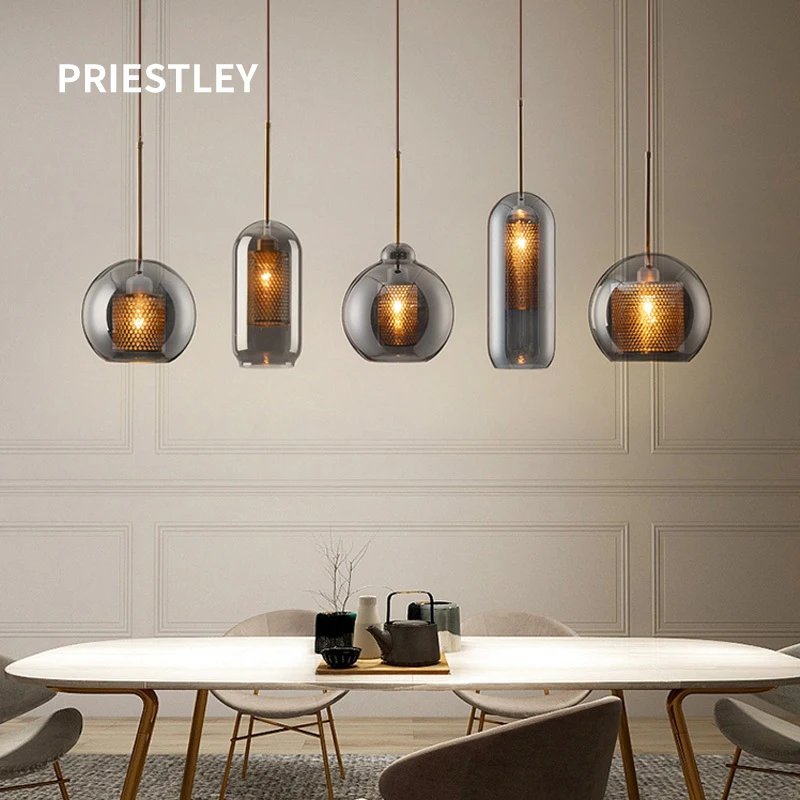 

Modern OriginalityLoft Pendant Light Glass Ball Hanging Lamp Kitchen Light Fixture Dining Hang Lighting Living Room Luminaire