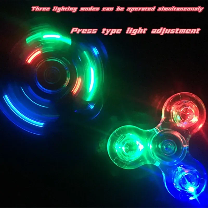 Handgekurbeltes Gyroskop, kristallbeleuchtetes LED-Licht, Fidget Spinner, Nachtlicht, EDC, stressreduzierendes Spielzeug, Power-Gyroskop – Detail 1