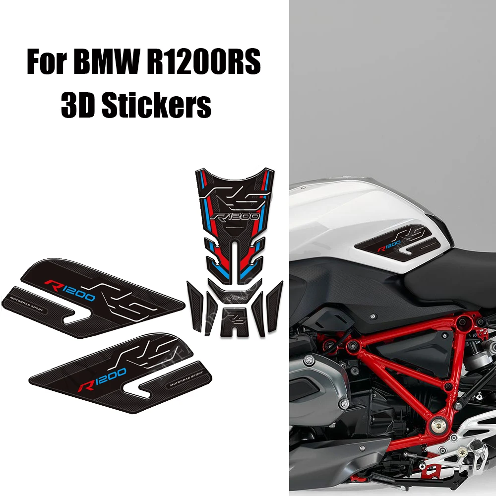 

For BMW R1200RS R 1200 RS R1200 Motorcycle Tank Grips Pad Stickers Decals Gas Fuel Oil Kit Knee Fish Bone Protector
