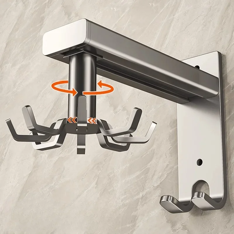 Universal Kitchen Hook Multi-Purpose 360 Degrees Rotatable Rack Organizer Spoon Storage Hanger Home Kitchen Accessories 4