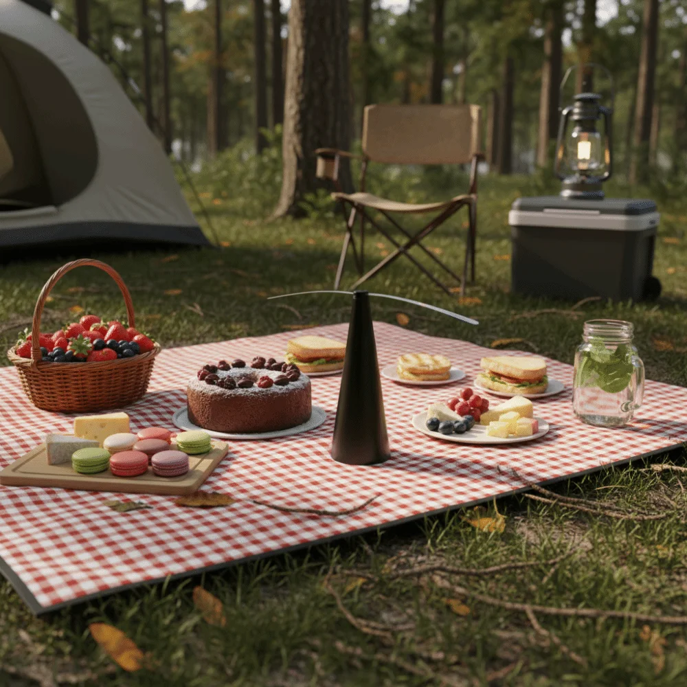 360° Rotation Electric Flycatcher Fan-type Quiet Operation Automatic Fly Trap Battery Powered Food Protector Home