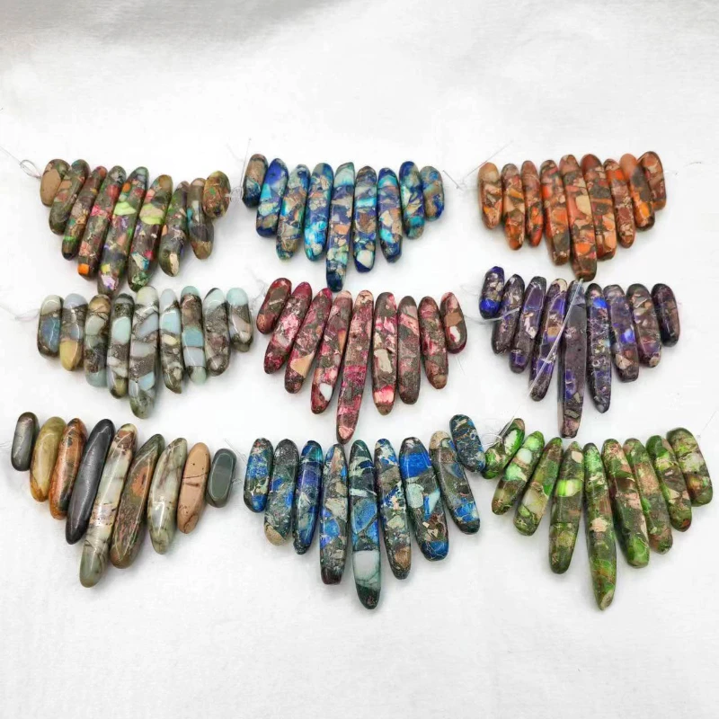 

9pcs/Set Natural Emperor Stone Beads Unshaped Pendant Necklace DIY Jewelry Accessories Wholesale