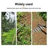 4/5/6/7 Teeth Iron Gardening Hoe Weeding Rake Farm Tool Grasping Raking Loosening Soil Nail Rake Agricultural Tools 4