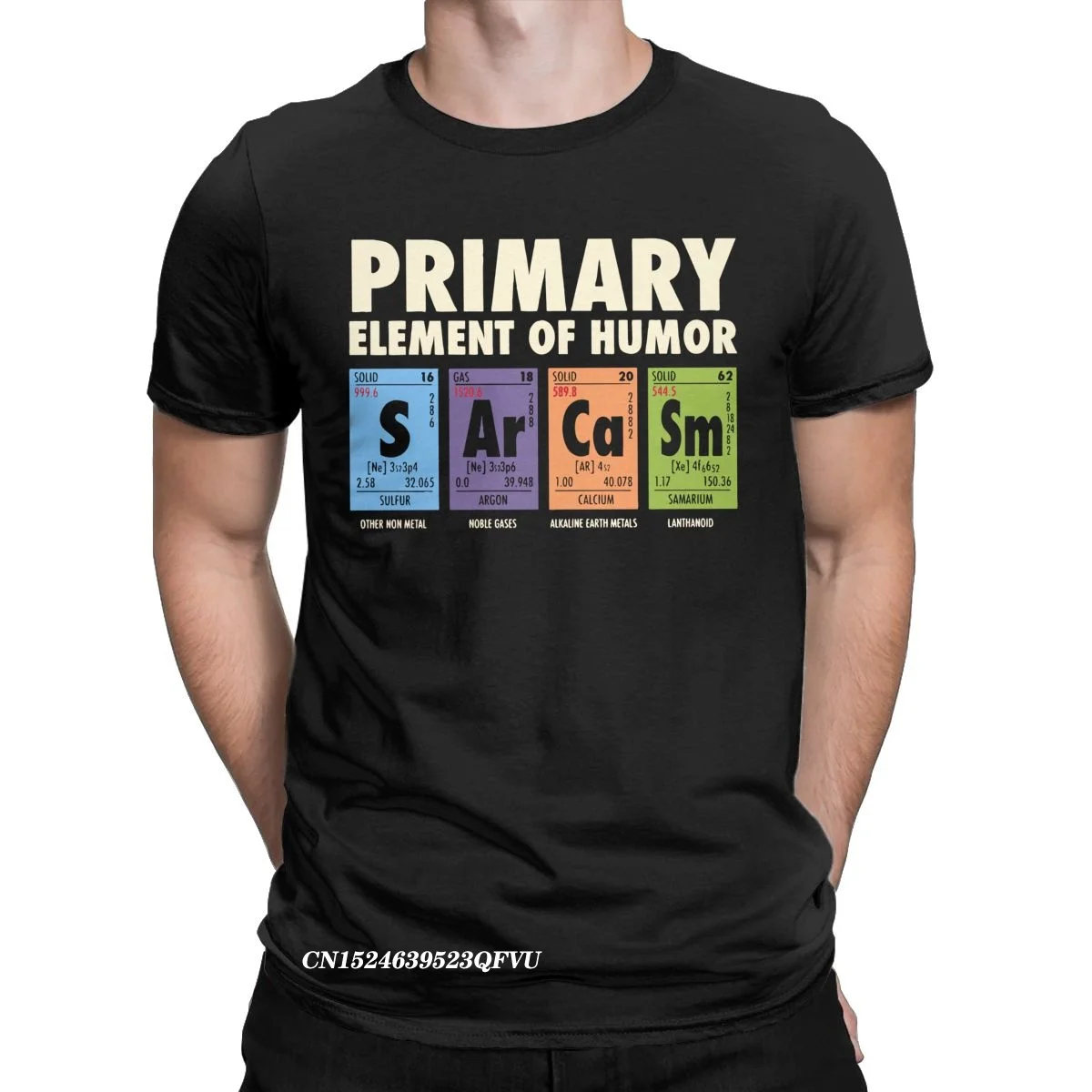 Sarcasmo Tavola Periodica Di Umorismo Maglietta Da Uomo Secience Funny Tees Harajuku Manga T-Shirt Top In Puro Cotone