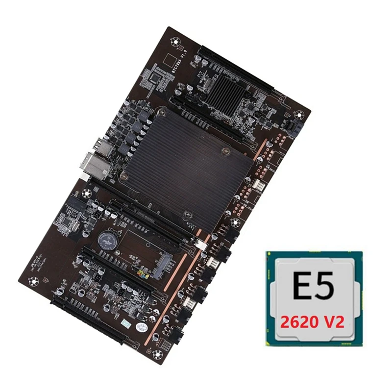 X79 BTC Mining scheda madre h61 con e5-2620 v2 CPU 5x PCI-E 8x a 2011 ddr3 U b7d7 