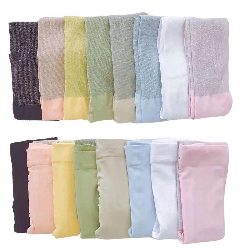 Spring Summer Fashion Kid Girls Glitter Metallic Opaque Cozy Velvet Tights Shimmerinig Silver Sparkly Tights Children Pantyhose kids pantyhose toddler tights