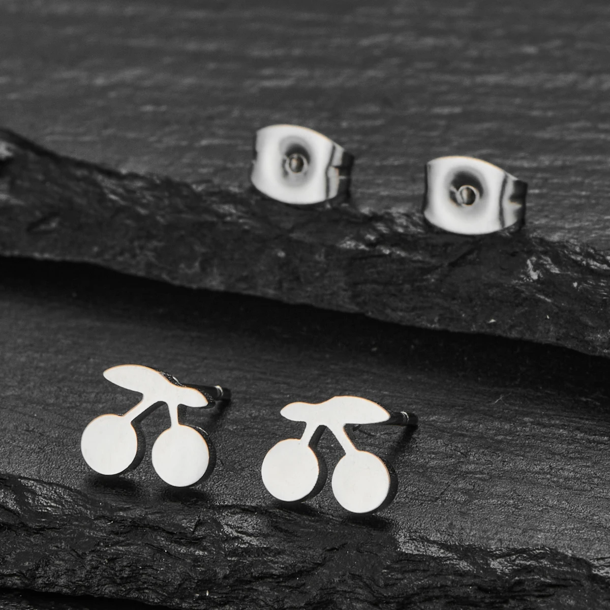 SMJEL Mehrere Edelstahl-Ohrstecker für Frauen und Mädchen, minimalistischer Schmetterling, Kirsche, Löwenzahn, Ohrringe, Schmuck, Katzen-Ohrstecker, Geschenk – Detail 14