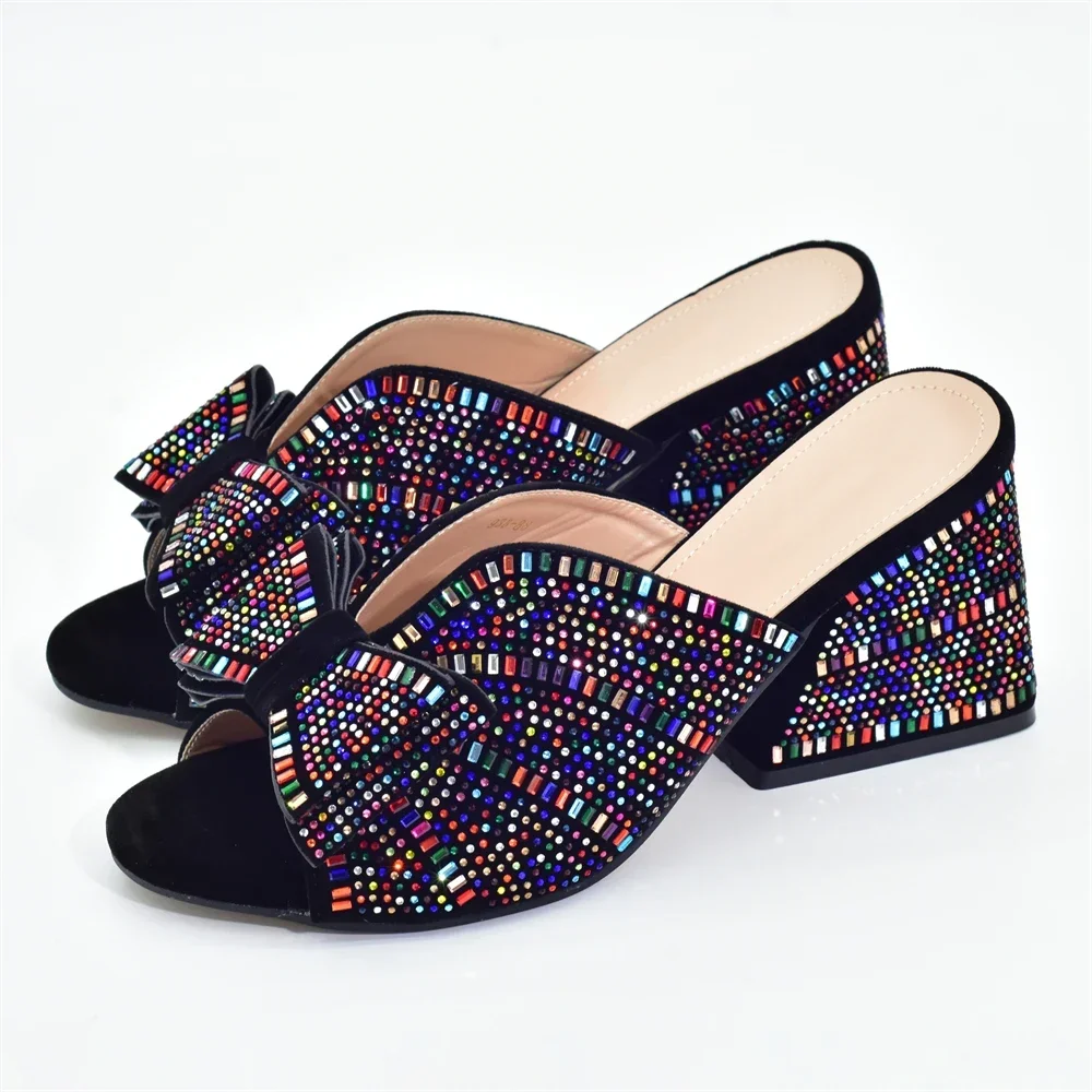 2024 Italian Elegant Women Party Pumps Decorated with Rhinestone Plus Size Women Shoes 43 High Heels Women Pumps Platform Heels 2