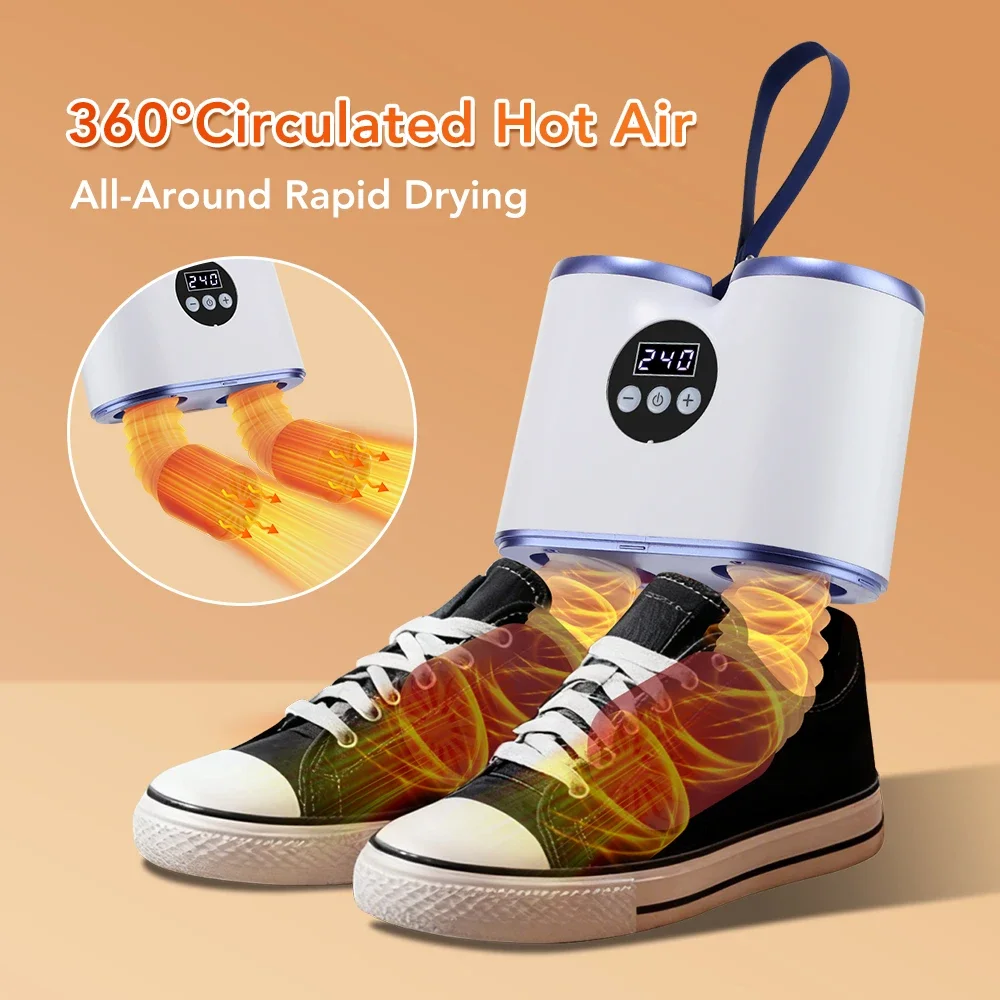 Portable Shoe Dryer with Fan Heater Intelligent Quick-Drying Ski Boot Dryer with Timer Boot Dryer for Work Boots Sneakers Socks 4