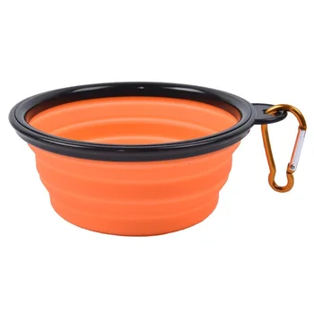 New 1000ml Large Collapsible Dog Pet Folding Silicone Bowl Outdoor Travel Portable Puppy Food Container Feeder Dish Bowl 4