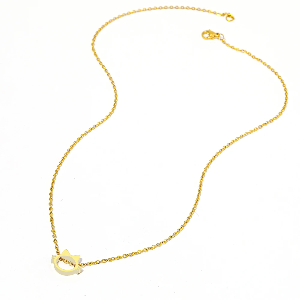 Stainless Steel Necklaces Cat Pendants For Women Jewelry - PeticaDeals