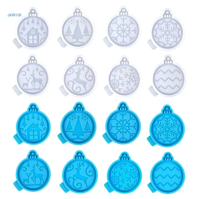 8PCS Resin Casting Mold Pendant Moulds Craft Molds Christmas Wall Decorations