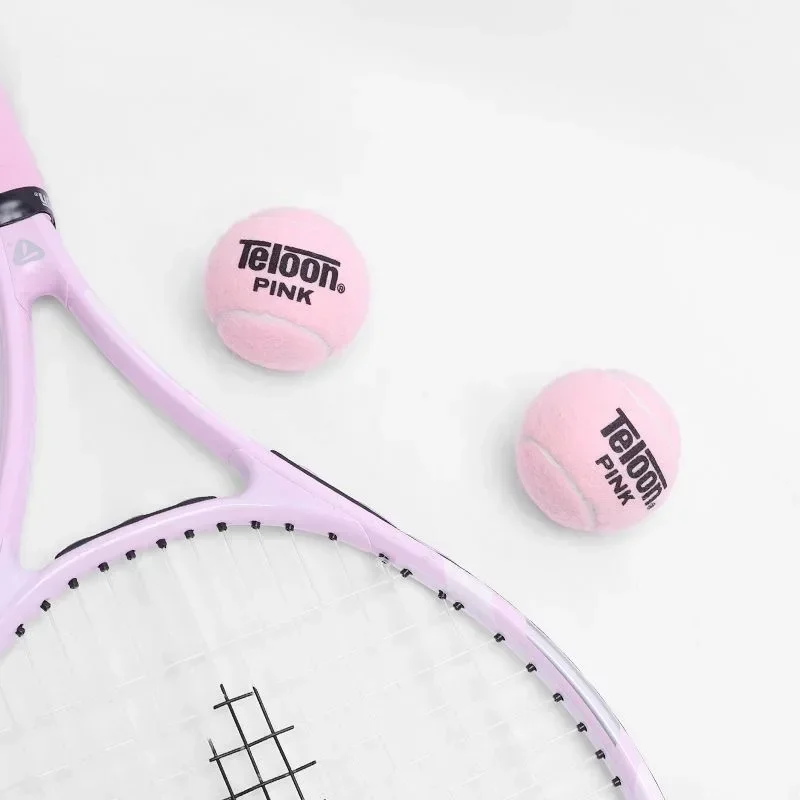 1/2 Pack Pink Tennis Ball High Elasticity Training Entertainment Ball Tennis For Competition Training Exercises for Beginner