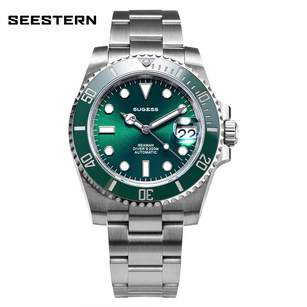 

Sugess Diving Men's watchGhost Luxury Automatic Mechanical Watches NH35 Movement Ceramic Bezel 200M Waterproof Luminous Calendar