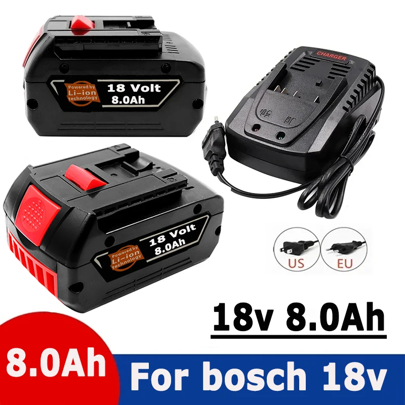 

Литий-ионный аккумулятор для Bosch, 18 в, 100% Ач, 8000 мАч