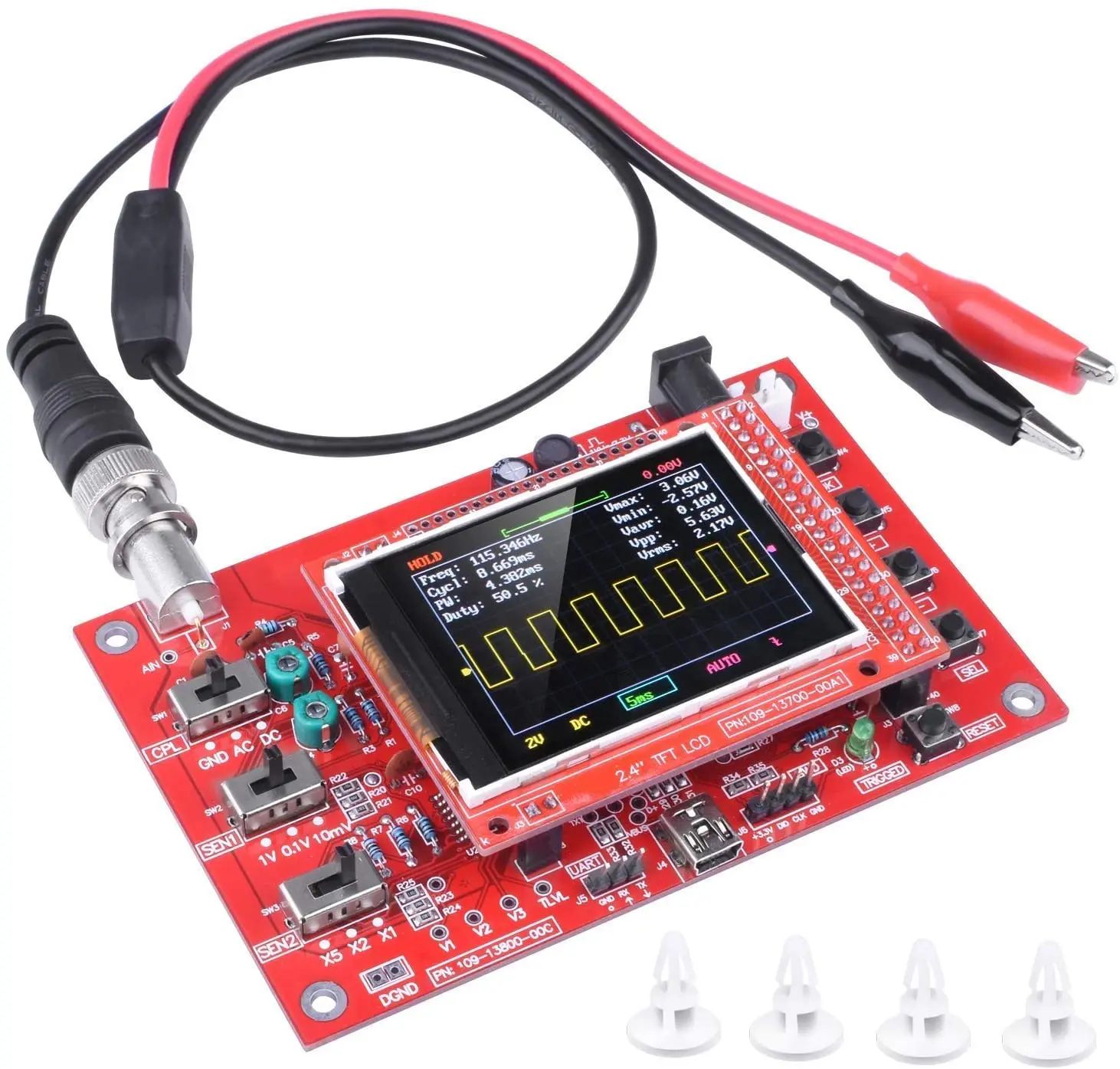Fully assembled DSO FNIRSI-138 2.4 TFT Pocket Digital Oscilloscope Kit DIY Spare Parts Electronic Learning Kit Probe