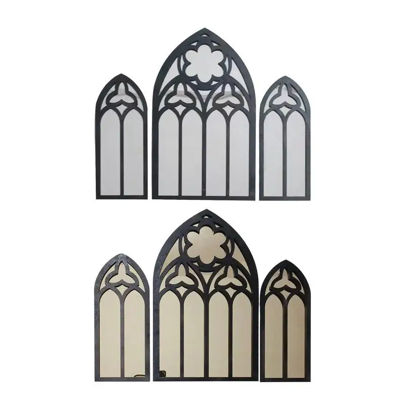 

Gothic Church Window Mirror Imitation Window Beach Forest Tapestry Sunrise Sea Nature Scene Wall Hanging Bohemian Landscape