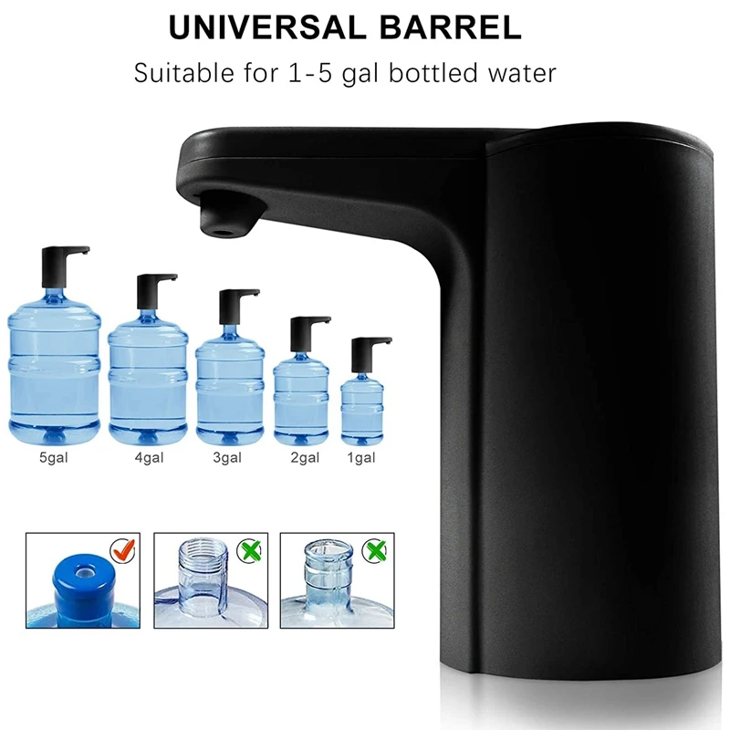 

Water Dispenser 5 Gallon - Water Pump For 5 Gallon Bottle, Water Jug Pump USB Rechargeable Universal Automatic