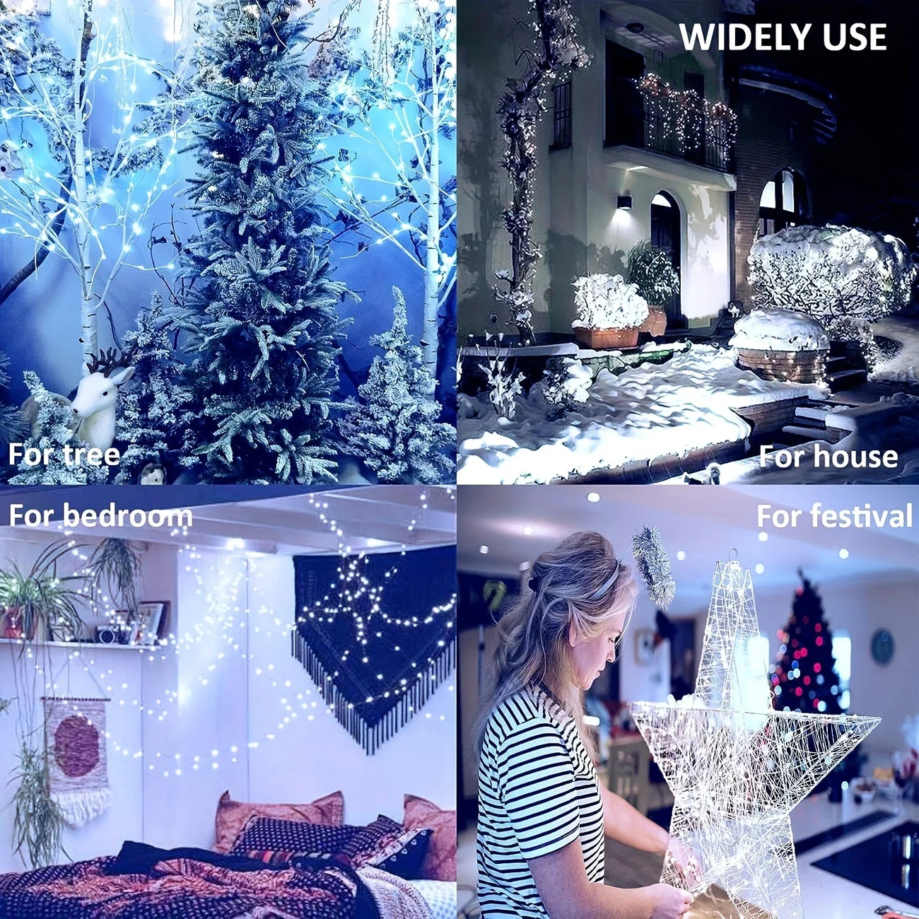 Luminous Waterproof Battery-Powered LED Fairy String Lights for Indoor & Outdoor Decor