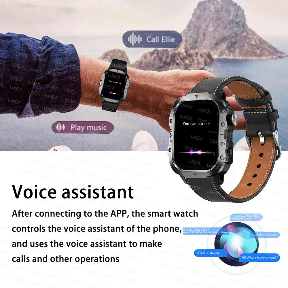 2026 Men Outdoor Sports Smartwatches 2.01 inch HD Screen Holiday Gifts Bluetooth Talking Smartwatches For Women LED Flashlight 2