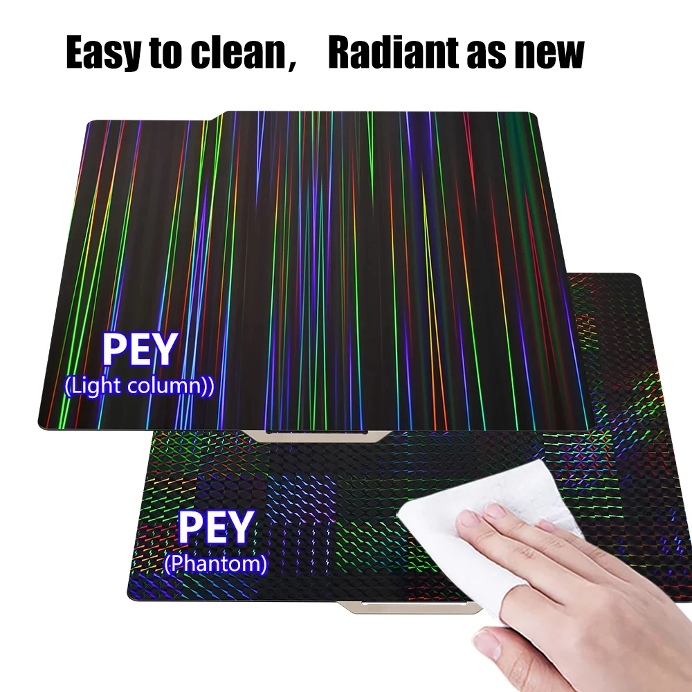 Build plate sheet For Bambu Lab X1C Holographic Pey Sheet Pet Pei Texture 257x257 For Bambulab A1 P1P Lab Bamboo Heated Bed