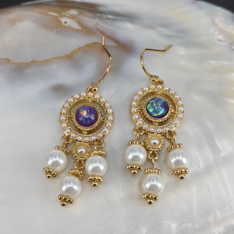 

Pearl Chandbali Earrings for Women Girls