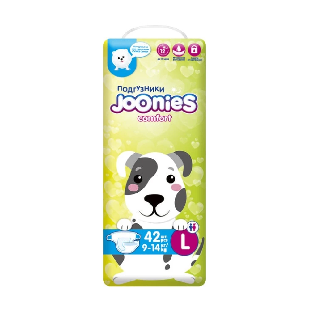 JOONIES Comfort Подгузники размер L (9-14 кг) 42 шт. | Мать и