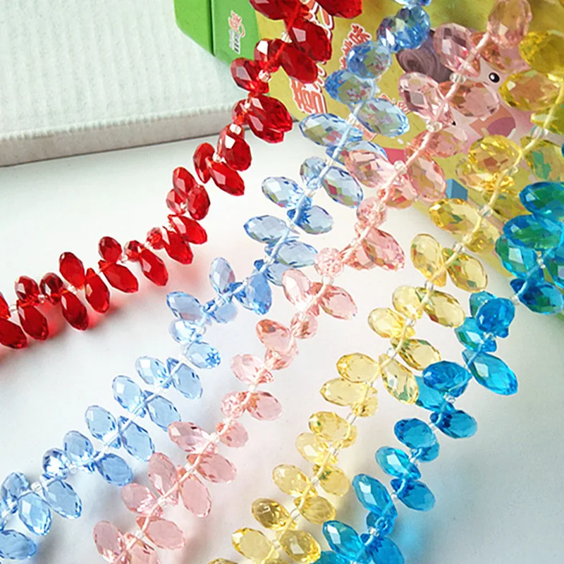 Top Drilled Teardrop Faceted Crystal Glass 6x12mm 8x13mm 10x20mm Loose Pendants Beads for Jewelry Making DIY Earring Findings 30pcs 6mm diagonal hole cube faceted colorful crystal glass loose beads for jewelry making diy crafts findings