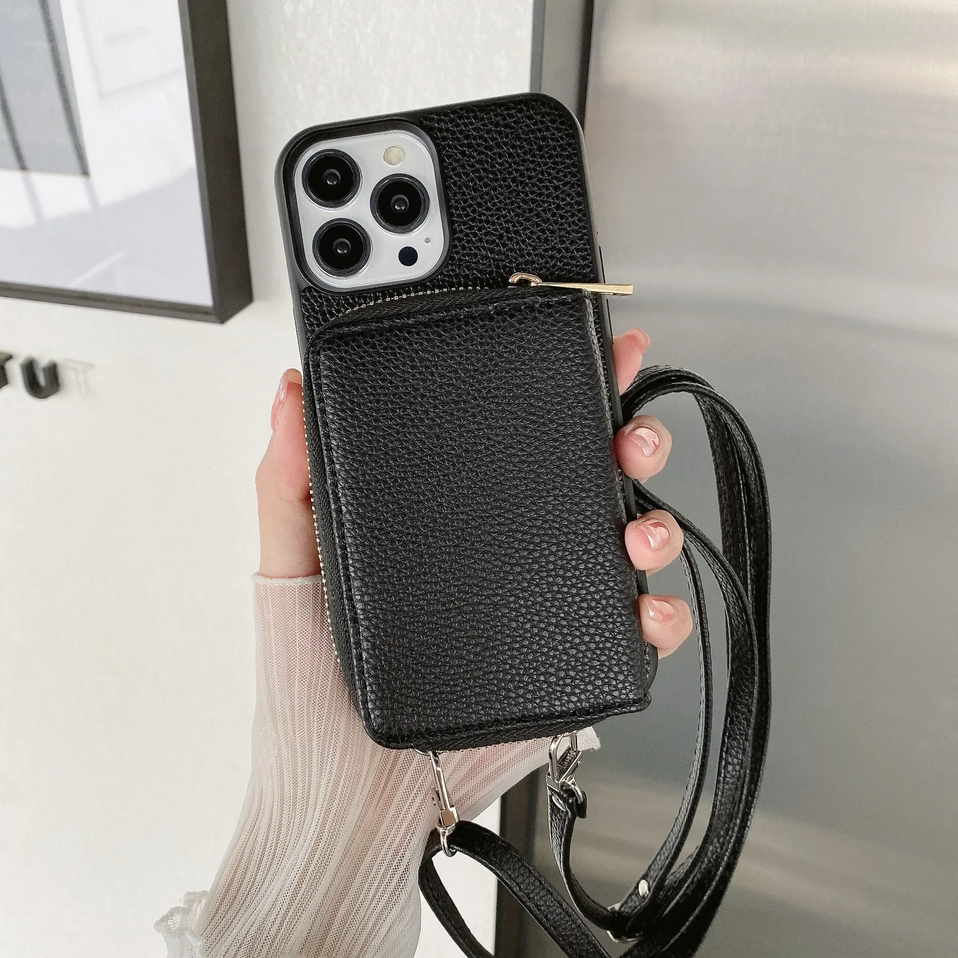 Asuwish Phone Case For IPhone 16 6.1 Inch Zipper Wallet Detachable Cell - View #13