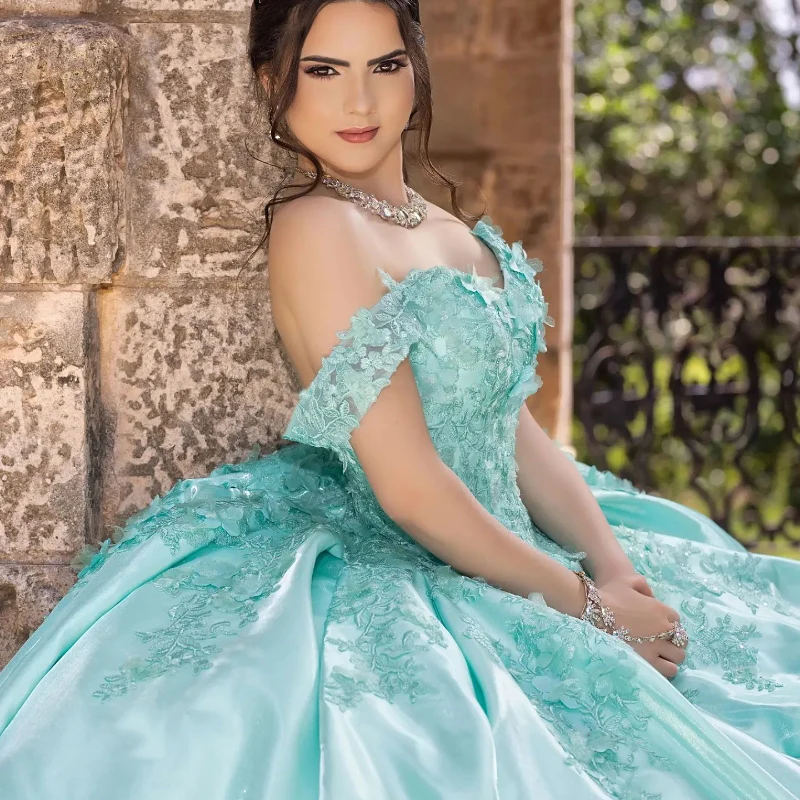 

Роскошное милое платье Quinceanera 2024 бальное платье принцессы часовник со шлейфом аппликацией кружевное милое платье для дня рождения 15 16 наряд для конкурса