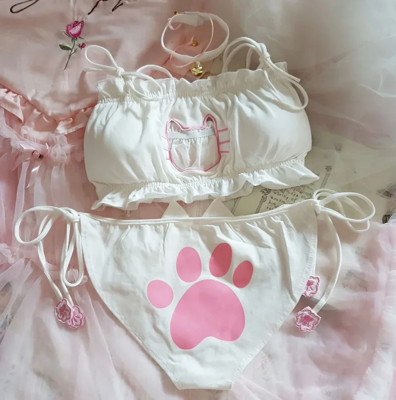 Japanese Anime Cat Girl Lingerie Set for Women