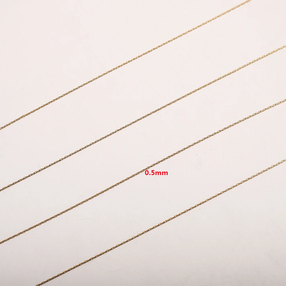2m 스테인레스 스틸 작은 케이블 골드 플레이트 귀걸이 체인 0.5mm 로프 체인, DIY 쥬얼리 제작 용품 목걸이 도매