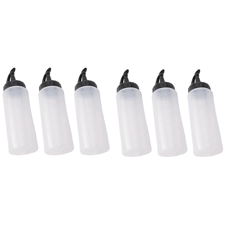 

Chef's Squeeze Bottle, Pack Of 6, Condiment Squeeze Bottles, Ketchup Squeeze Squirt Bottle For Sauce,BBQ,Dressing, Small Promoti