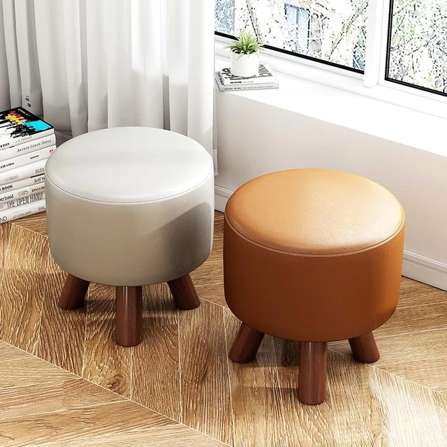 Taburete pequeño de madera maciza para el hogar, banco pequeño, taburete  cuadrado para sofá de sala de estar, taburete rojo de Red, taburete pequeño  Simple - AliExpress