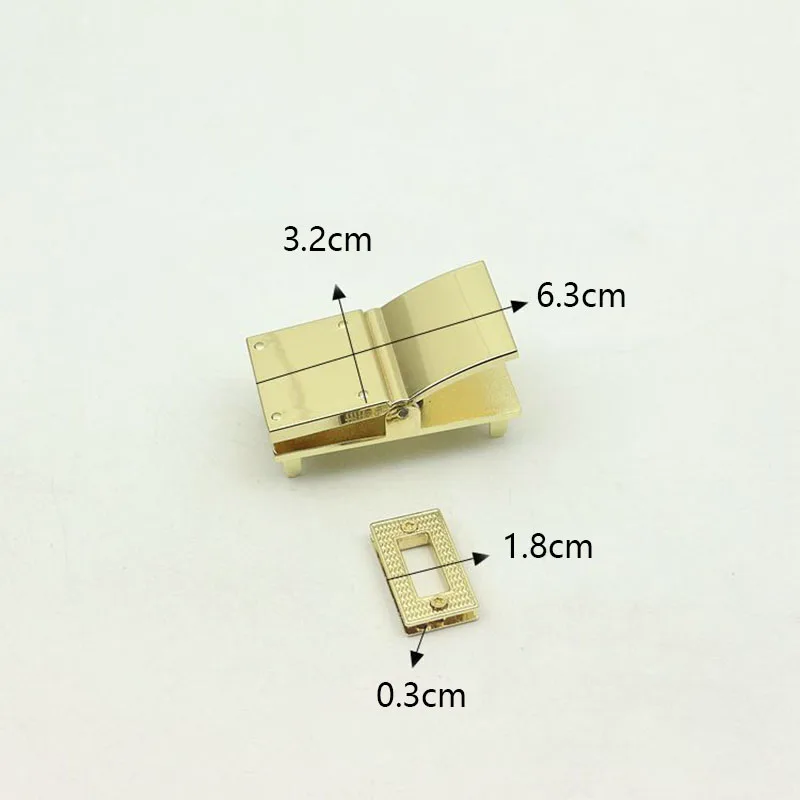 6pcs Metal Tongue Clip Lock Fashion Twist Lock Clasp for DIY Handbag Bag Purse Luggage Hardware Closure Bag Parts Accessories