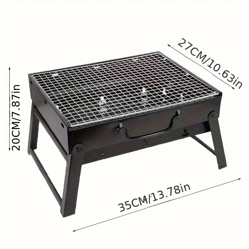 Portable BBQ Charcoal Grill Stainless Steel Small Mini BBQ Tool Kit Outdoor Cooking Camping Picnic Beach Portable barbecue grill barbecue stove barbecue charcoal stove