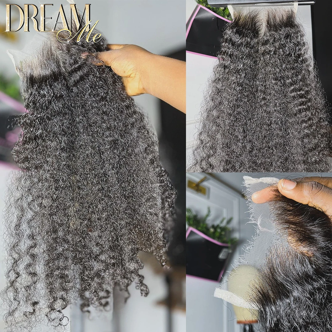 Kinky Curly 4x4 5x5 6x6 HD Lace Closure Only SKINLIKE Real HD Lace 13x4 13x6 Frontal Deep Curly Human Hair Melt Skins