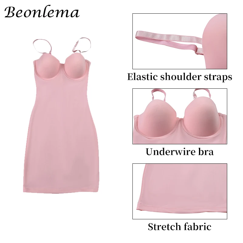 Shapewear Women Sexy Dress Control Slips Dress With Bra Push Up Slimming  Sheath Underwear Body Shaper Waist Trainer Corset