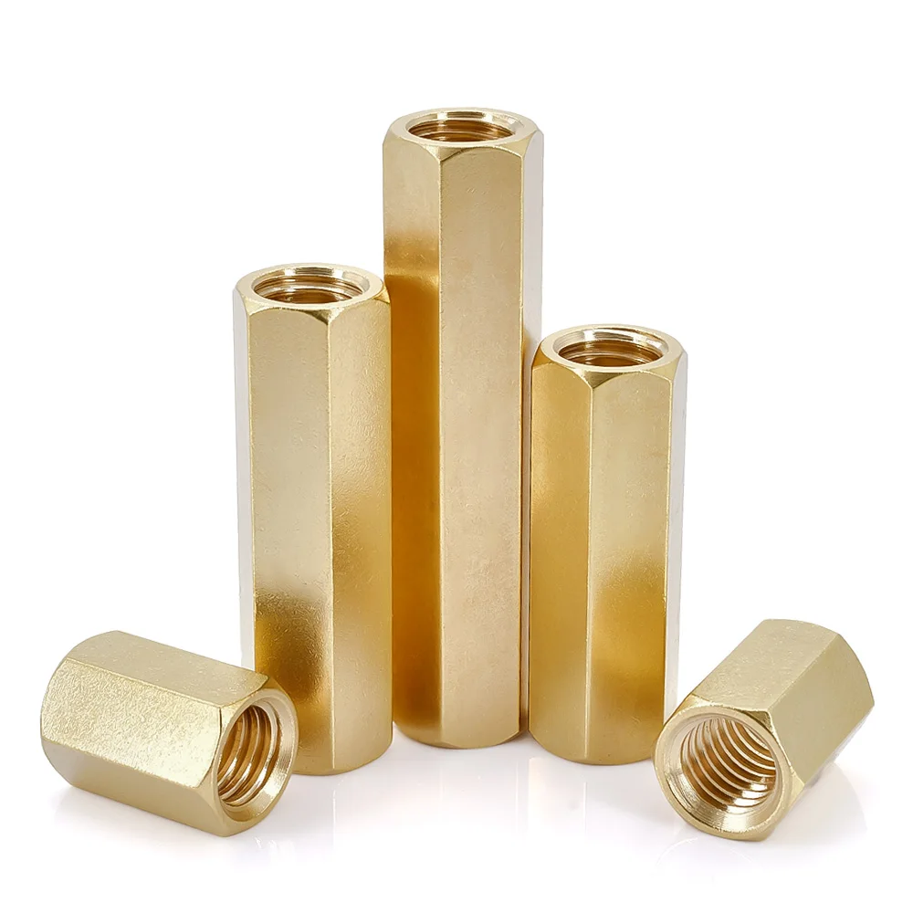 15-200Pcs 육각형 암-암 황동 스탠드 오프 기둥 스터드 마운트 간격 나사 랙 마운트 컬럼 이중 패스 육각 나사 M2-M6