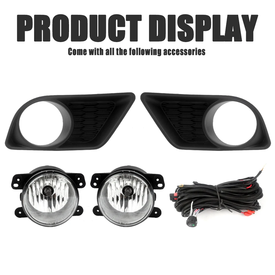 dodge charger fog light cover Replacement Pair Front Bumper Fog Lamp Covers (Bezels) For 2012-2014 Flum Float Pina Polo cache-refresh-ja-ko Flavor:Strawmelon Apple Experience the Vicrez difference