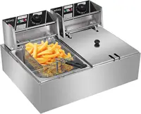 5000W Commercial Deep Fryer, 12L Electric Dual Tank Deep Fryer 2
