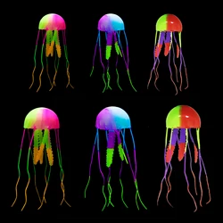 Vibrant Jellyfish Aquarium Decoration Set - 6 - Piece Fluorescent Floating Display (Full Color)