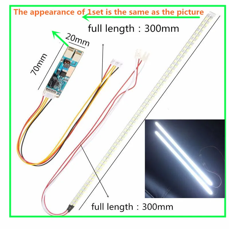 24 Inch adjustable light LED backlight kit 540mm,work for 15"17"19"22"22 inch 24",upgrade LCD screen to LED Monitor 2