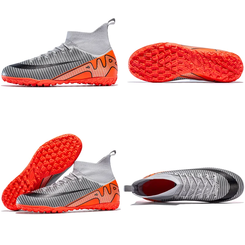 Haaland Soccer Shoes Cleats Outdoor Wear Resistant Studded Football Boots Futsal Training Sneakers Chuteira Society