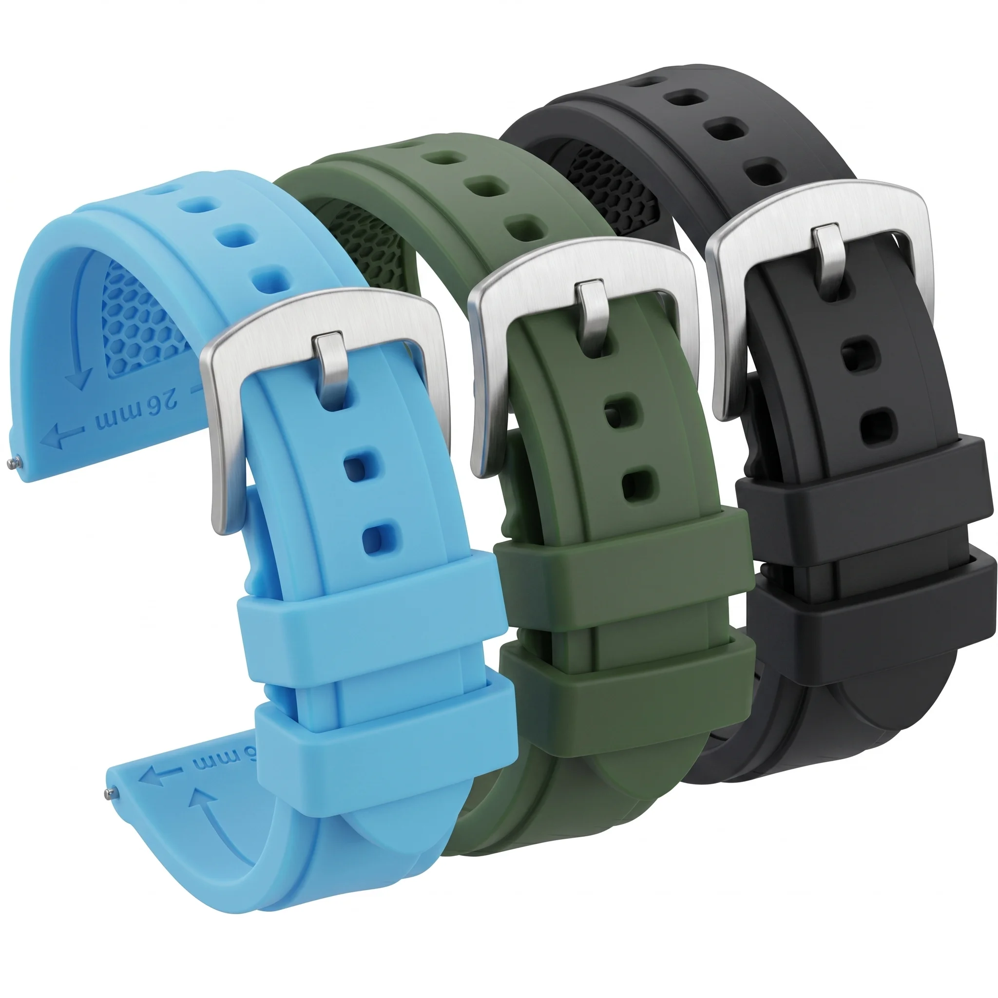 Versatile Waterproof Silicone Watch Band – Soft, Durable, and Stylish in Multiple Colors